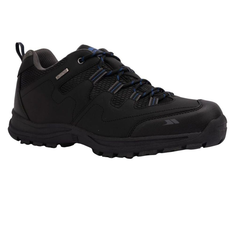 Trespass Mens Finley Low Cut Hiking Shoes / Black/Blue